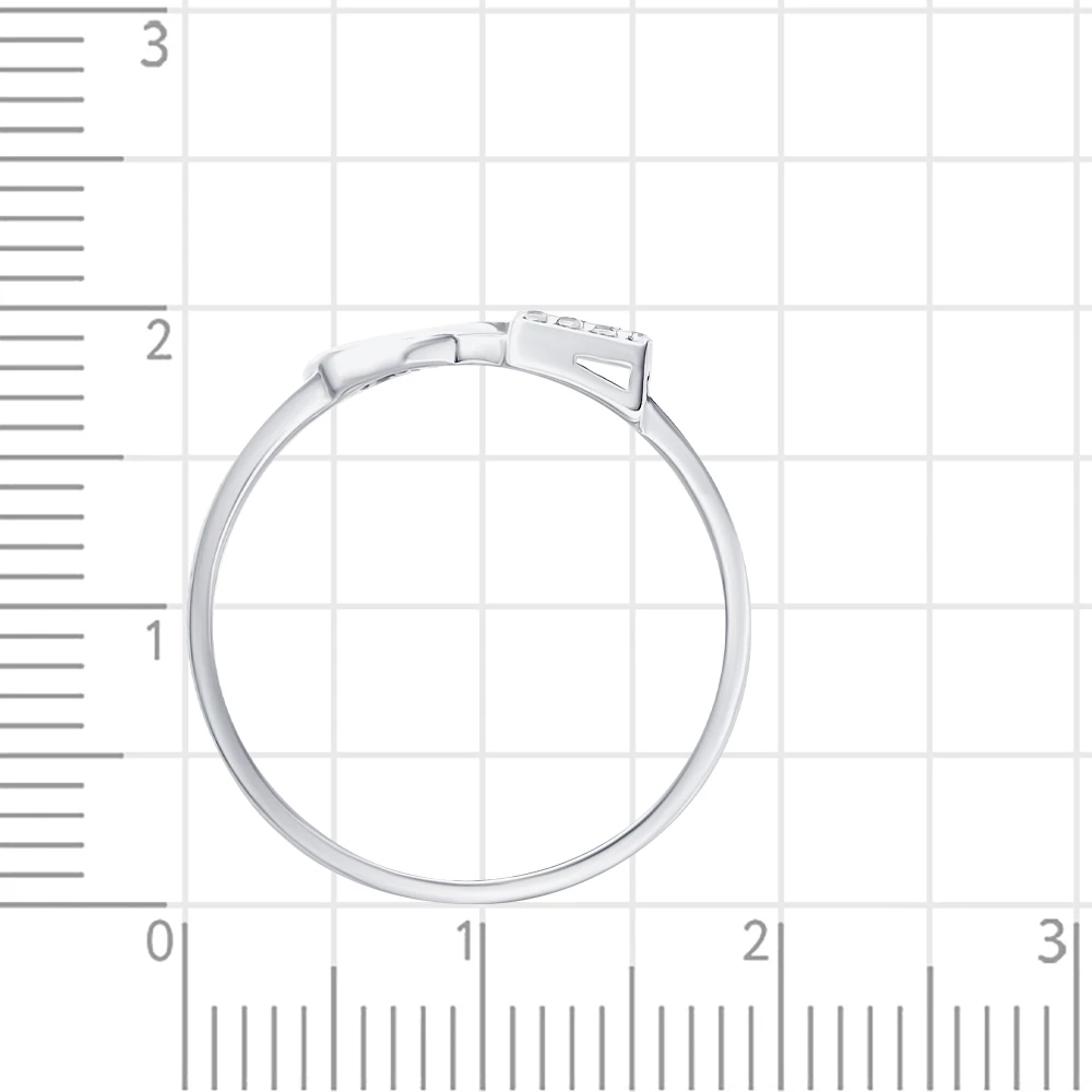 Кольцо с фианитами из серебра 925 пробы 3