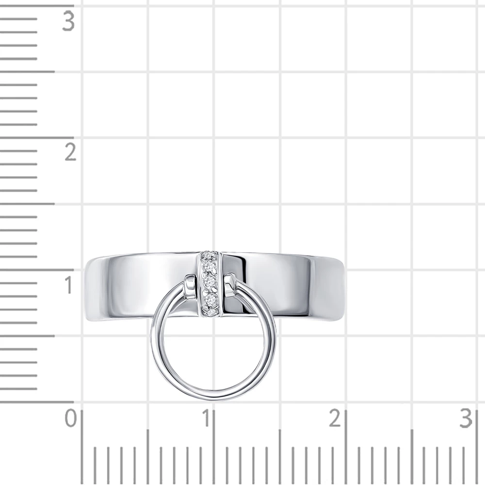 Кольцо с фианитами из серебра 925 пробы 2