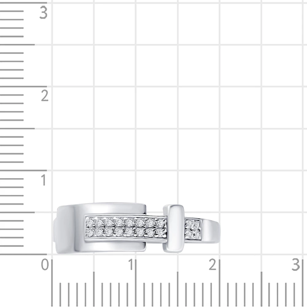 Кольцо с фианитами из серебра 925 пробы 2