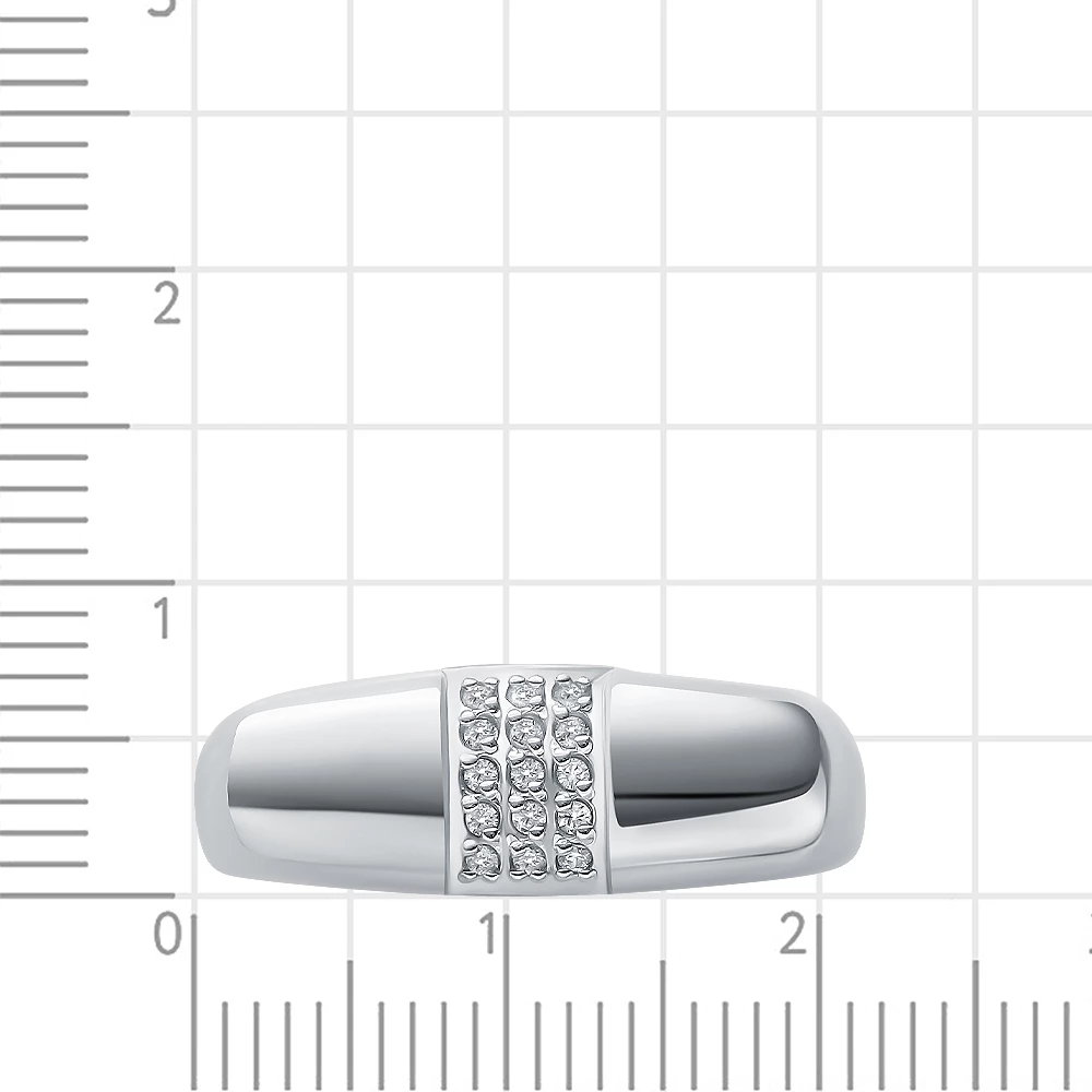 Кольцо с фианитами из серебра 925 пробы 2