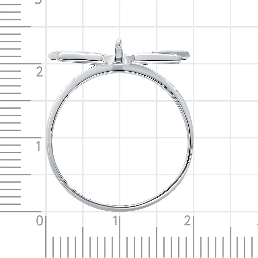 Кольцо  Стрекоза из серебра 925 пробы 3