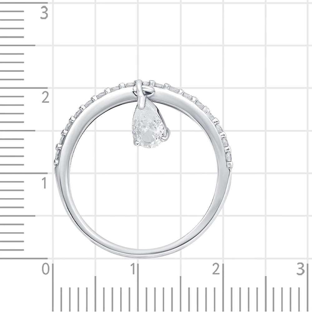Кольцо с фианитами из серебра 925 пробы 3
