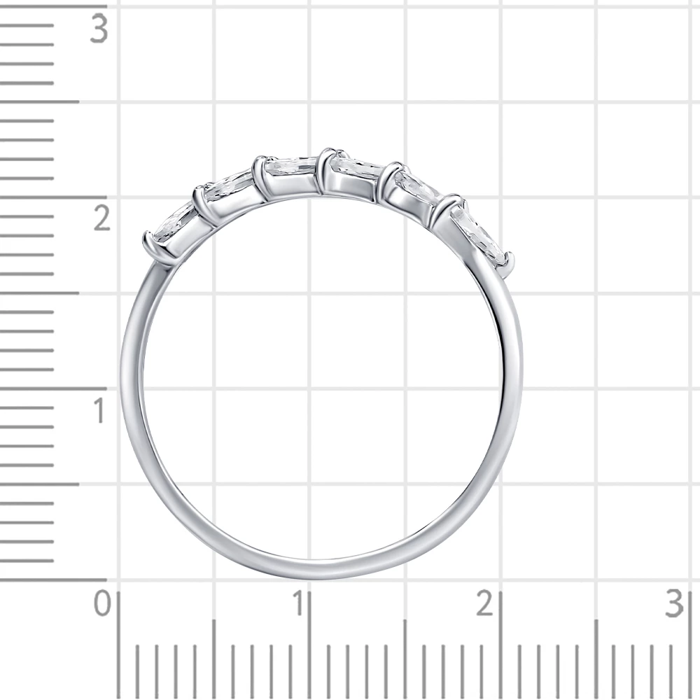 Кольцо с фианитами из серебра 925 пробы 3
