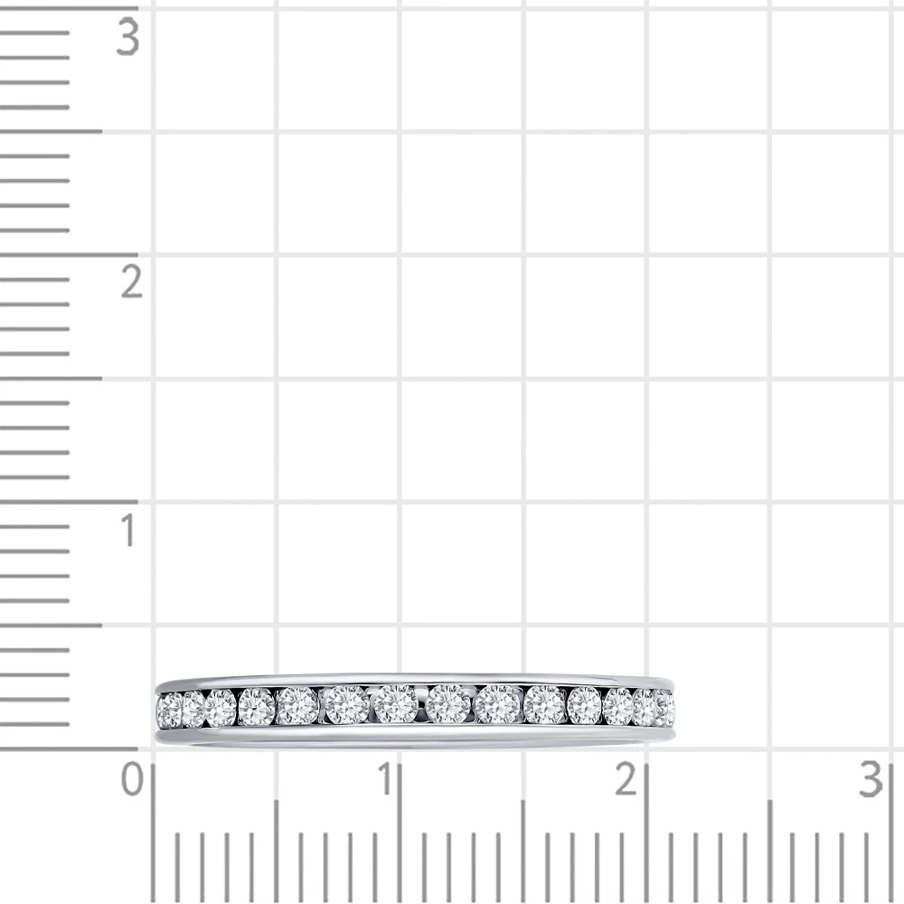 Кольцо с фианитами из серебра 925 пробы 3