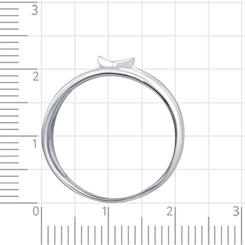 Кольцо с фианитами из серебра 925 пробы 3