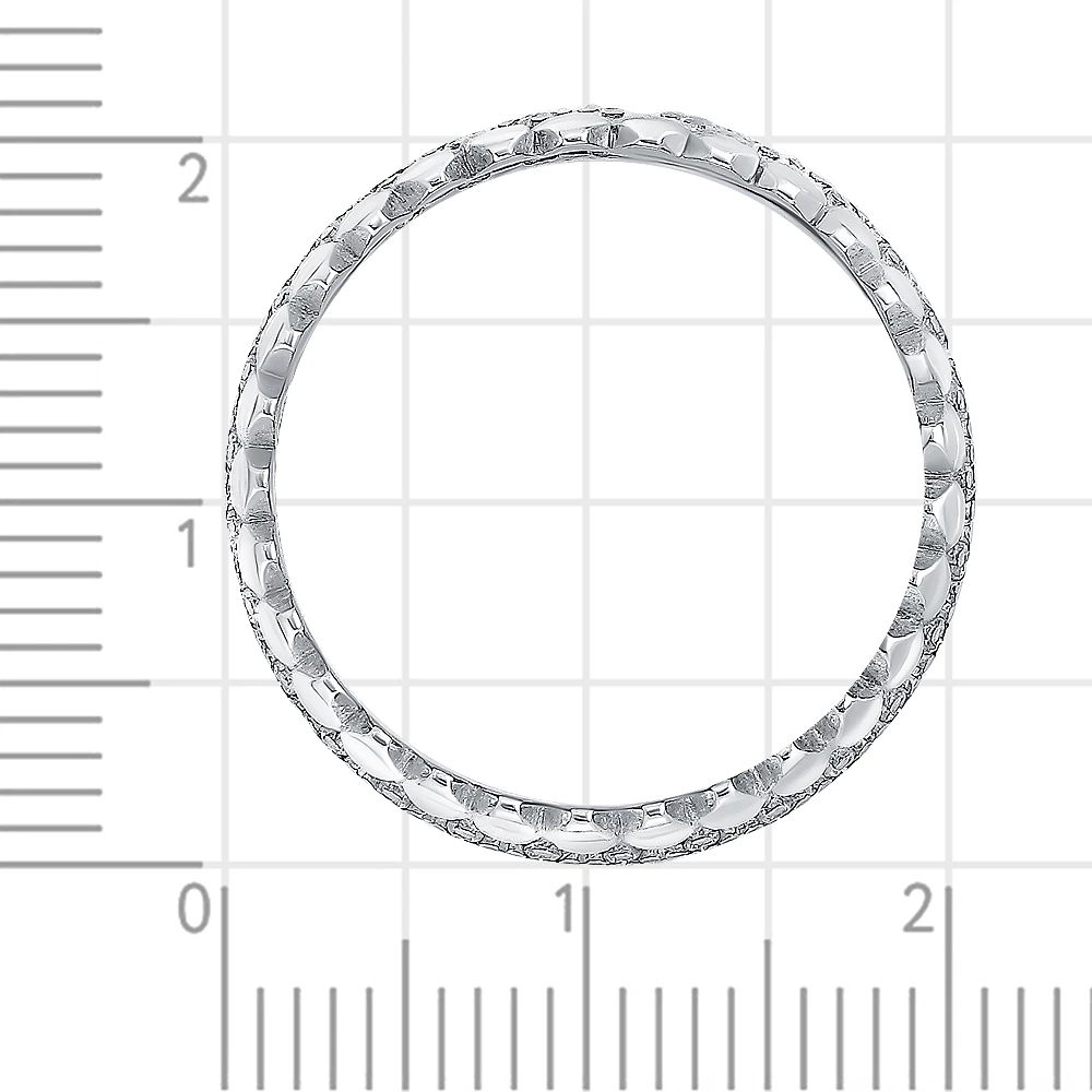 Кольцо с фианитами из серебра 925 пробы 3