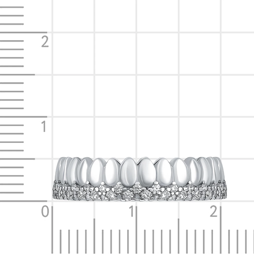 Кольцо с фианитами из серебра 925 пробы 2