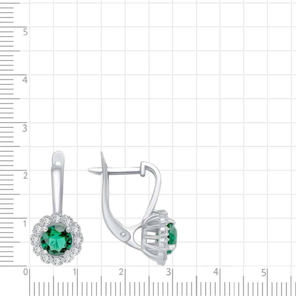 Серьги с фианитами из серебра 925 пробы 3