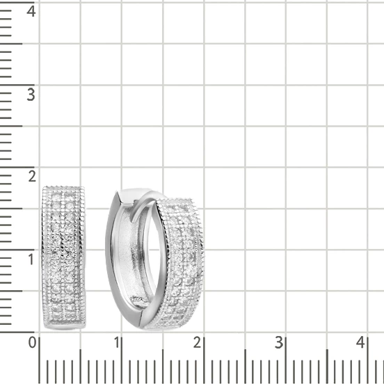 Серьги с цирконами из серебра 925 пробы 3