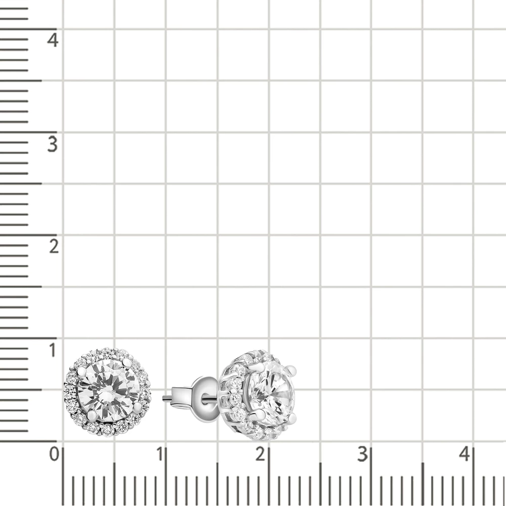 Серьги с фианитами из серебра 925 пробы 2