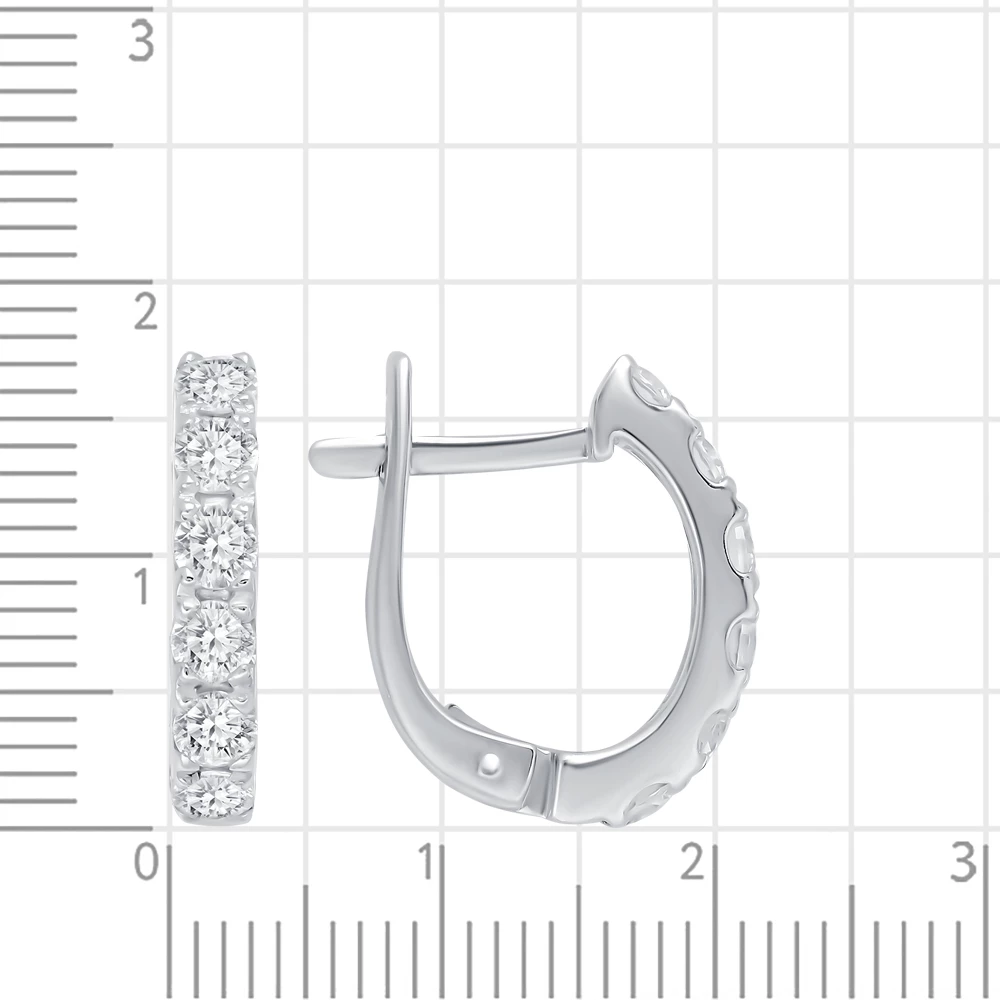 Серьги с фианитами из серебра 925 пробы 2