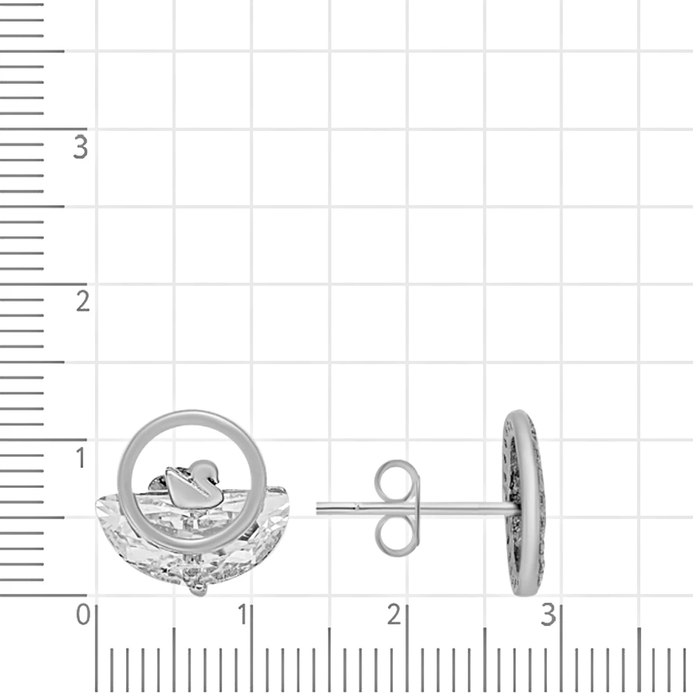 Серьги с фианитами из серебра 925 пробы 2