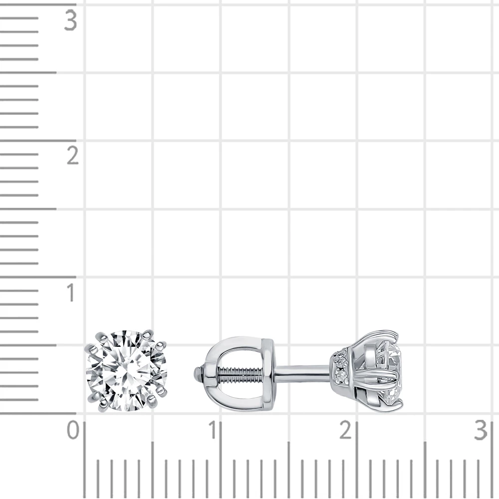 Серьги с фианитами из серебра 925 пробы 3