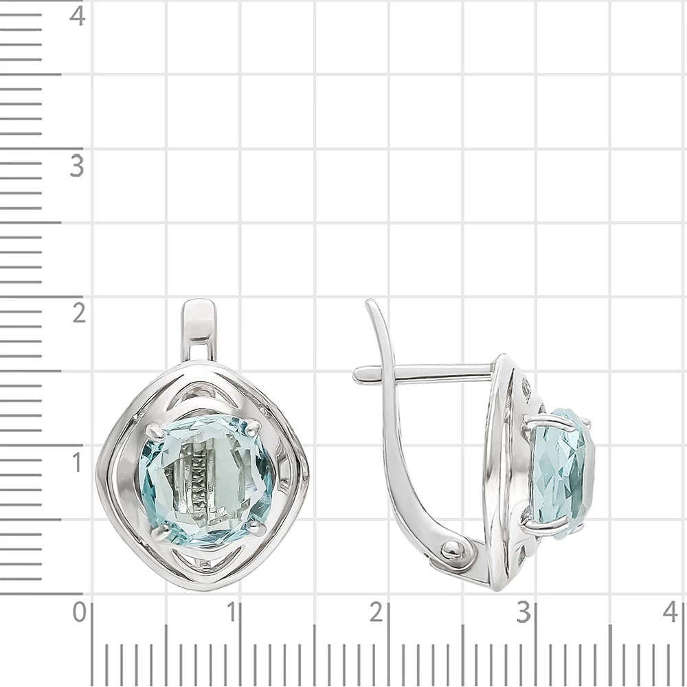 Серьги с ювелирными кристаллами из серебра 925 пробы 2