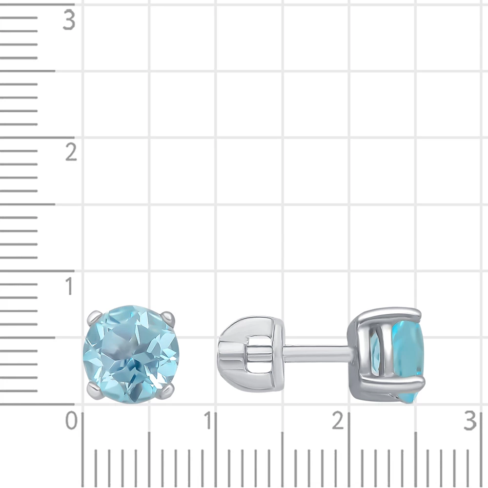 Серьги с топазами из серебра 925 пробы 3