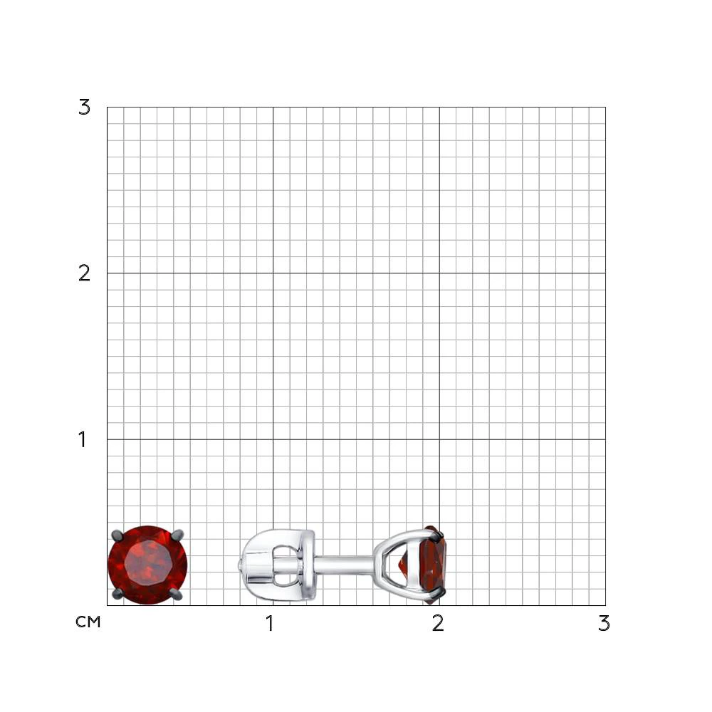 Серьги с гранатами из серебра 925 пробы 2