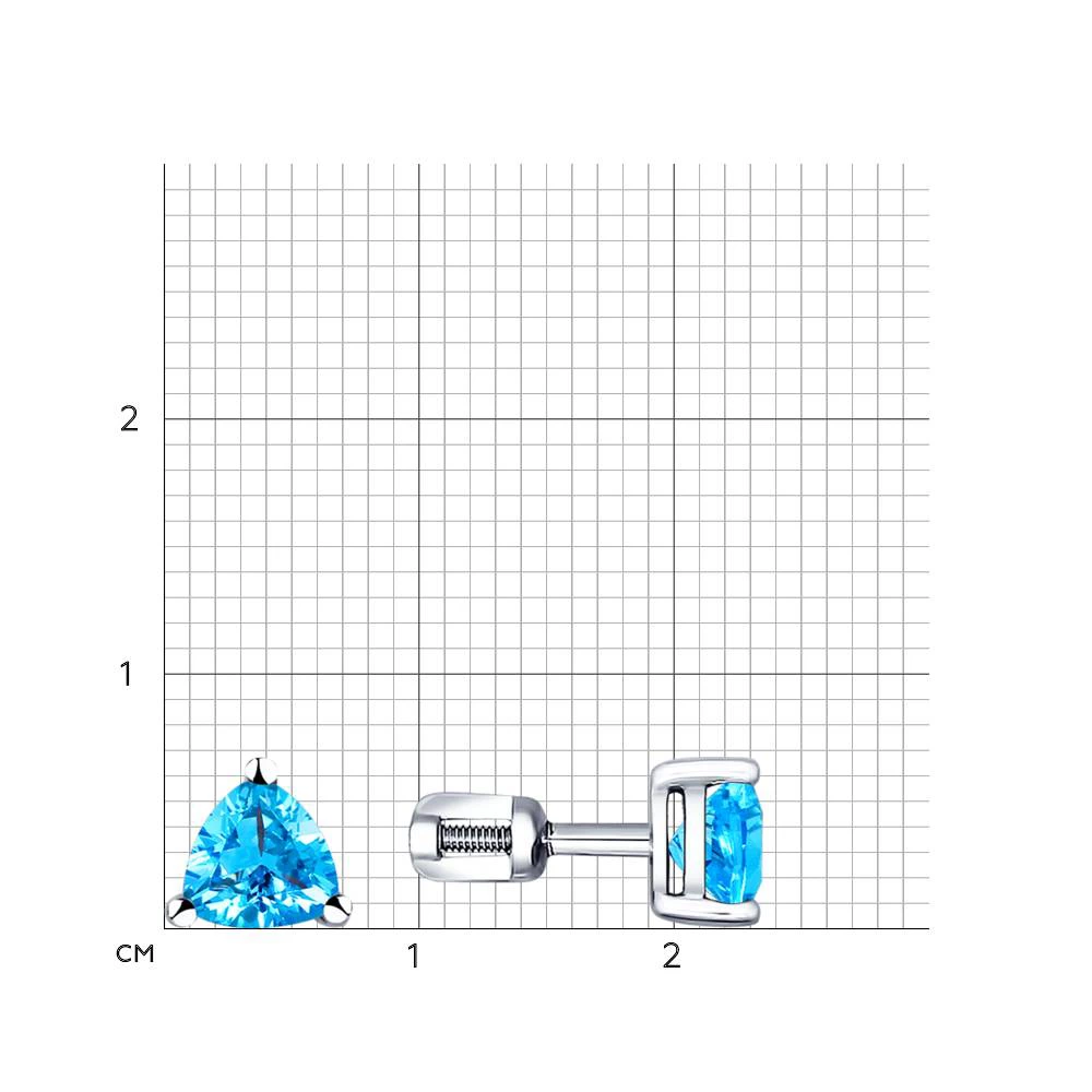 Серьги с топазами из серебра 925 пробы 3
