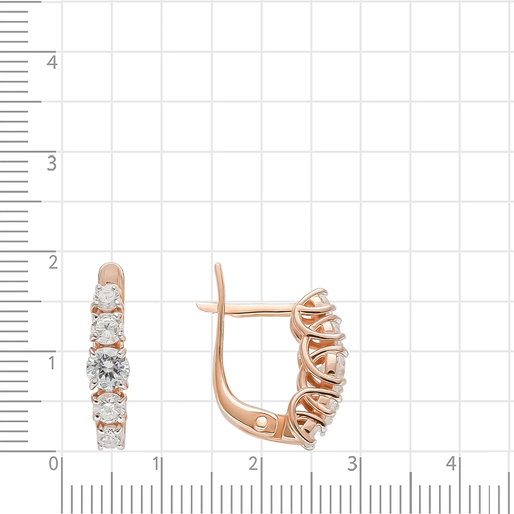 Серьги с фианитами из серебра 925 пробы 3