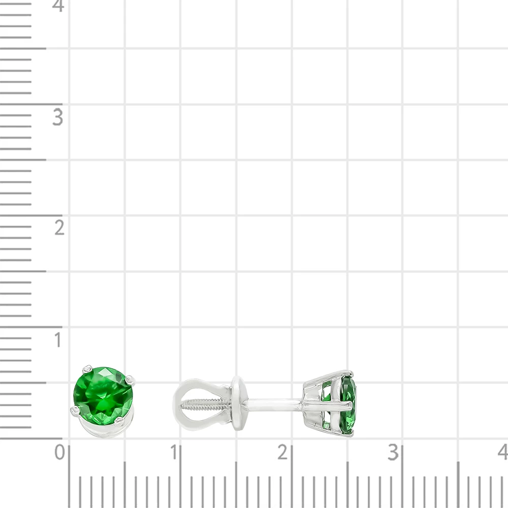 Серьги с фианитами из серебра 925 пробы 3