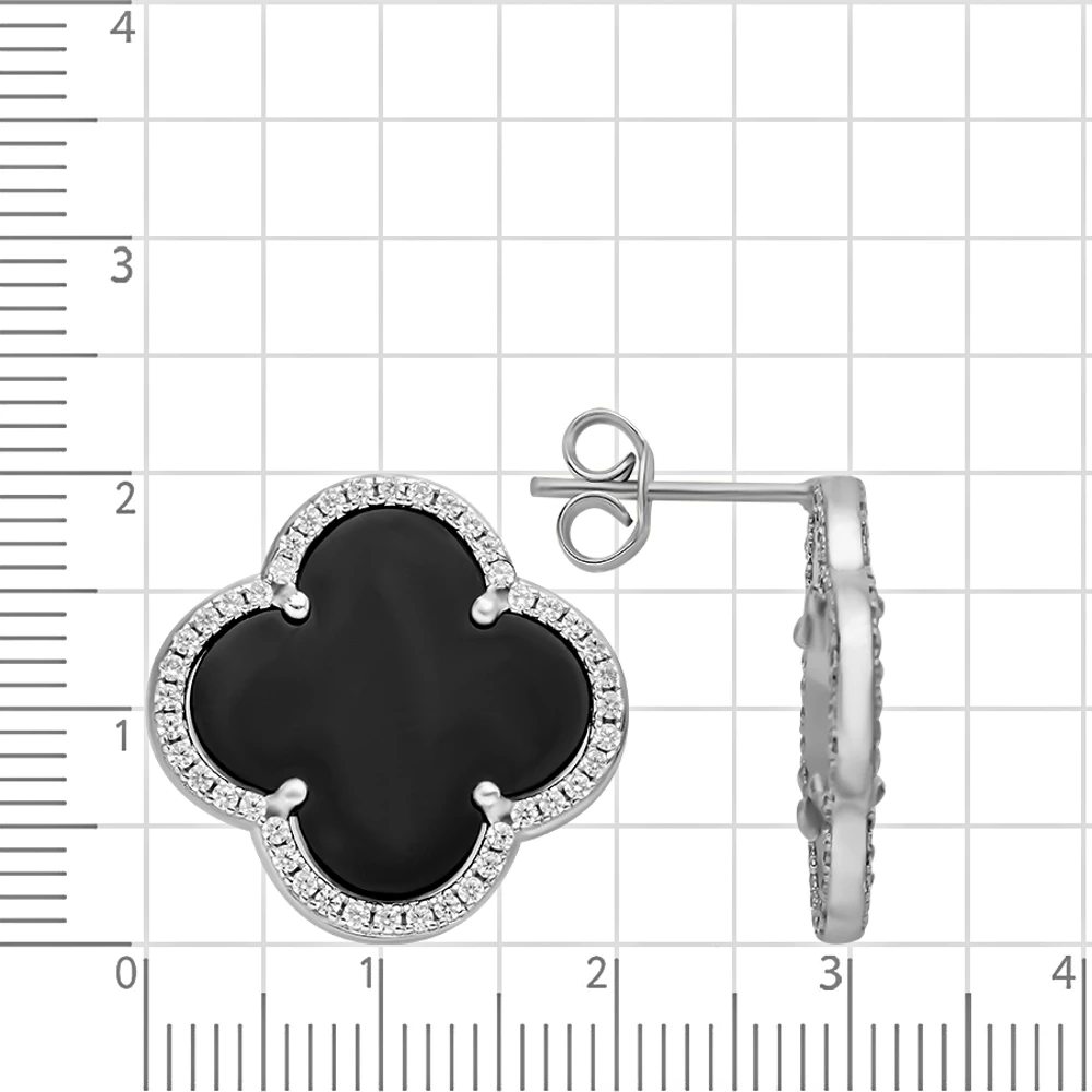 Серьги с фианитами из серебра 925 пробы 2