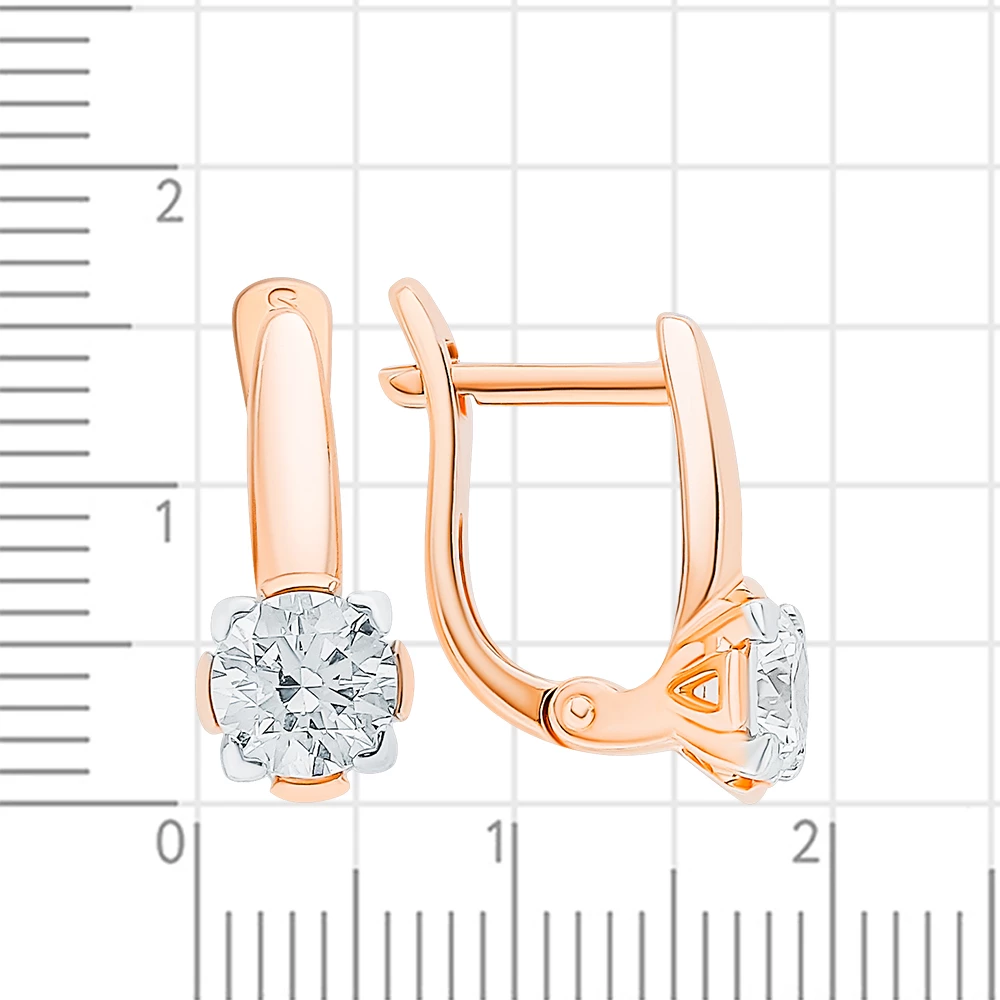 Серьги с фианитами из серебра 925 пробы 2