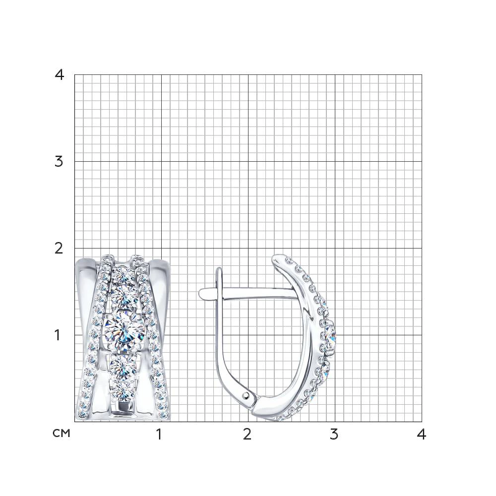 Серьги с фианитами из серебра 925 пробы 2