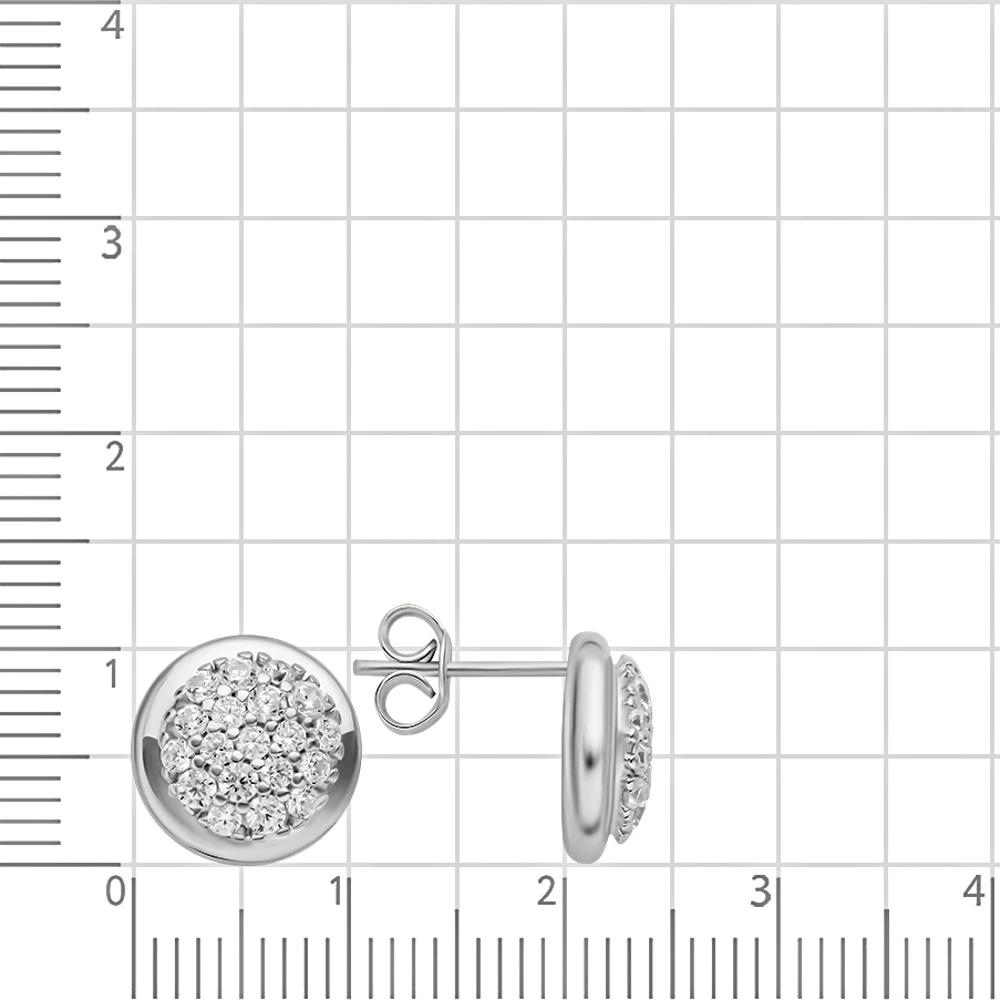 Серьги с фианитами из серебра 925 пробы 2