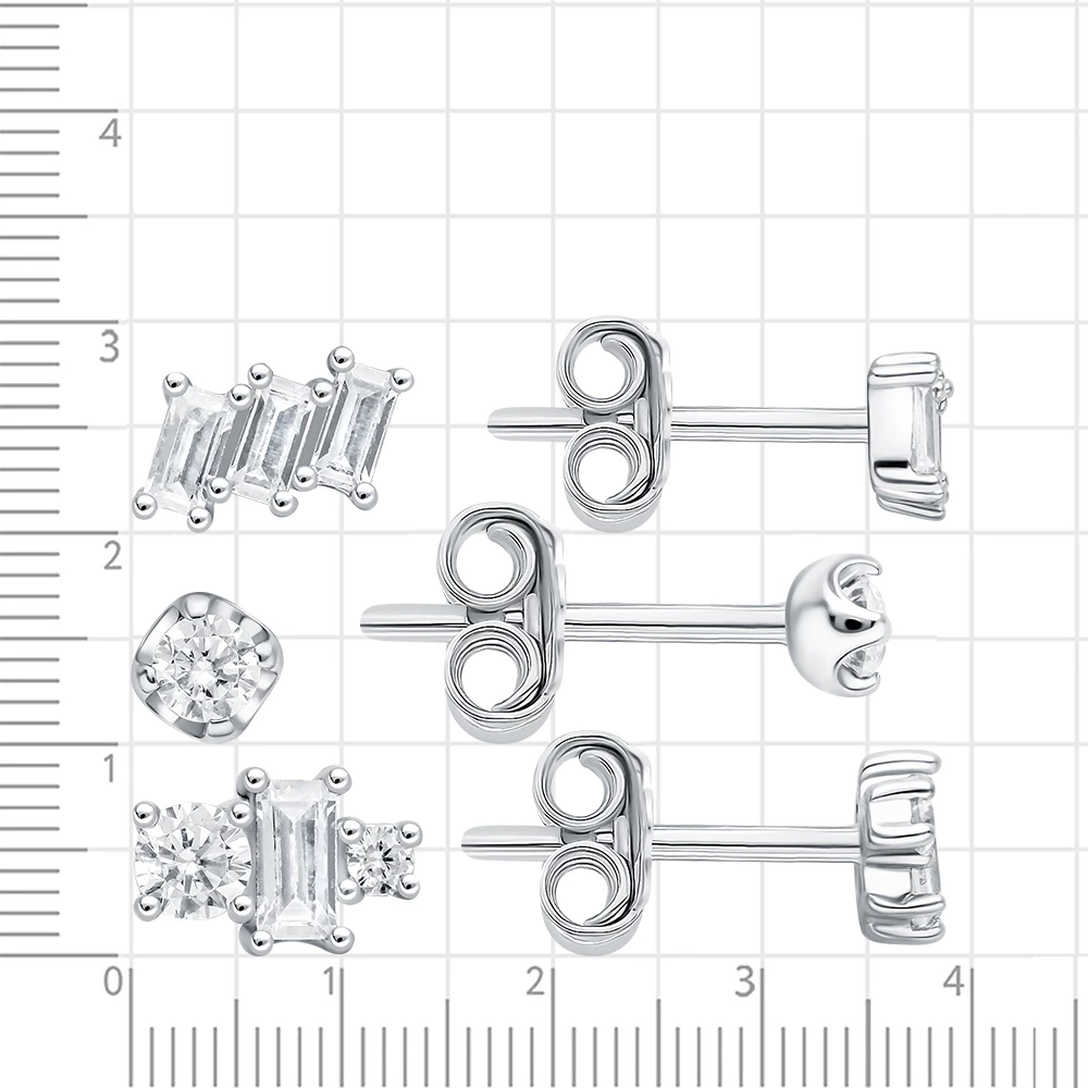 Серьги с фианитами из серебра 925 пробы 2