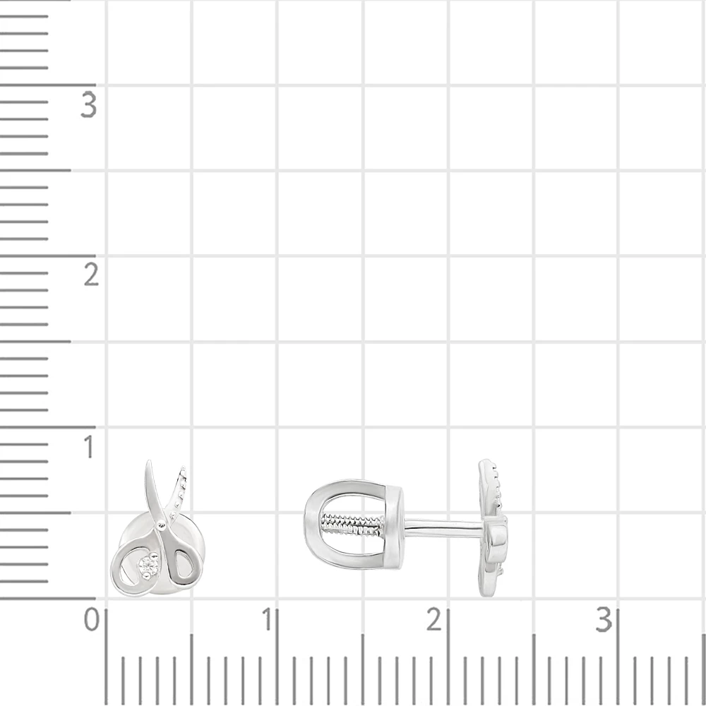 Серьги с фианитами из серебра 925 пробы 2