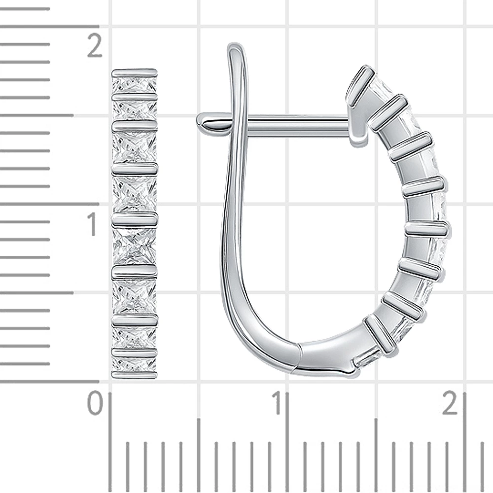 Серьги с фианитами из серебра 925 пробы 3