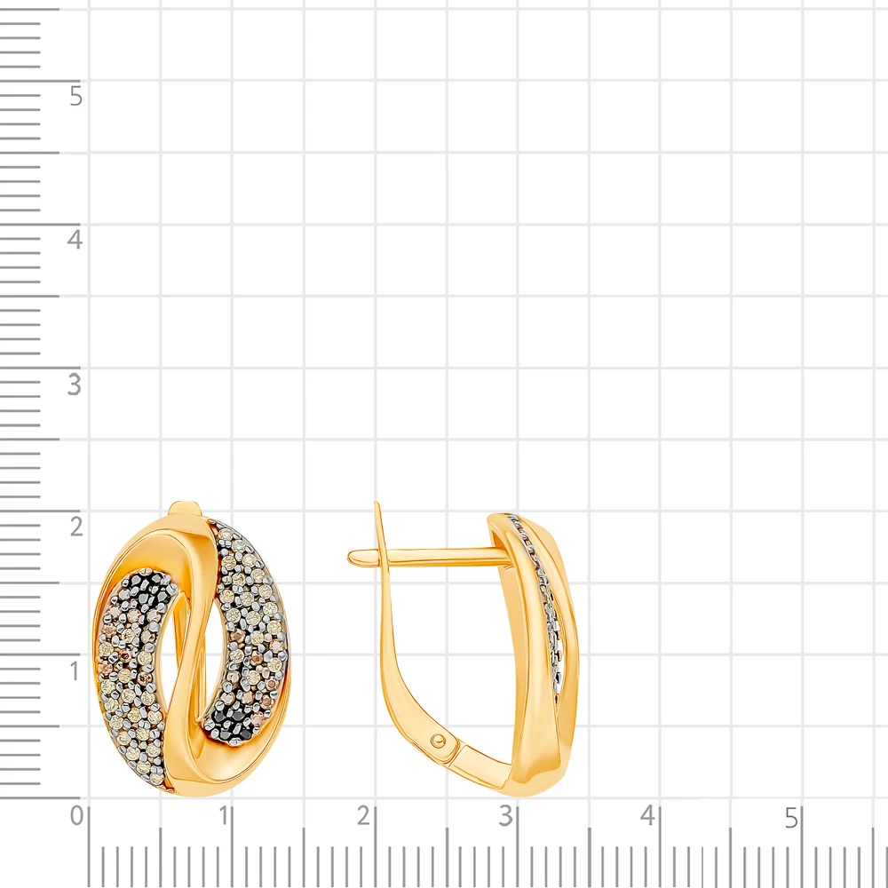 Серьги с фианитами из серебра 925 пробы 2