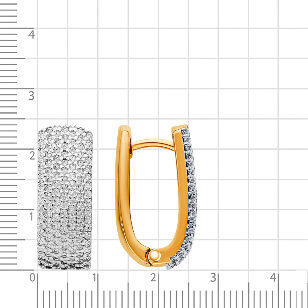 Серьги с фианитами из серебра 925 пробы 2