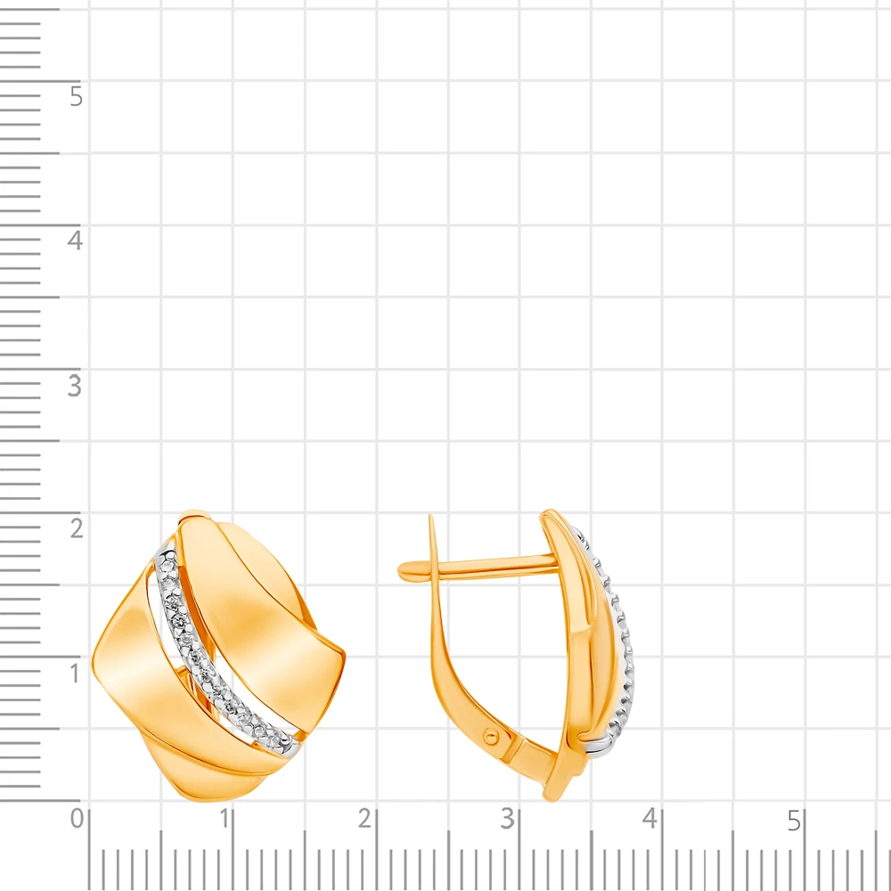 Серьги с фианитами из серебра 925 пробы 2