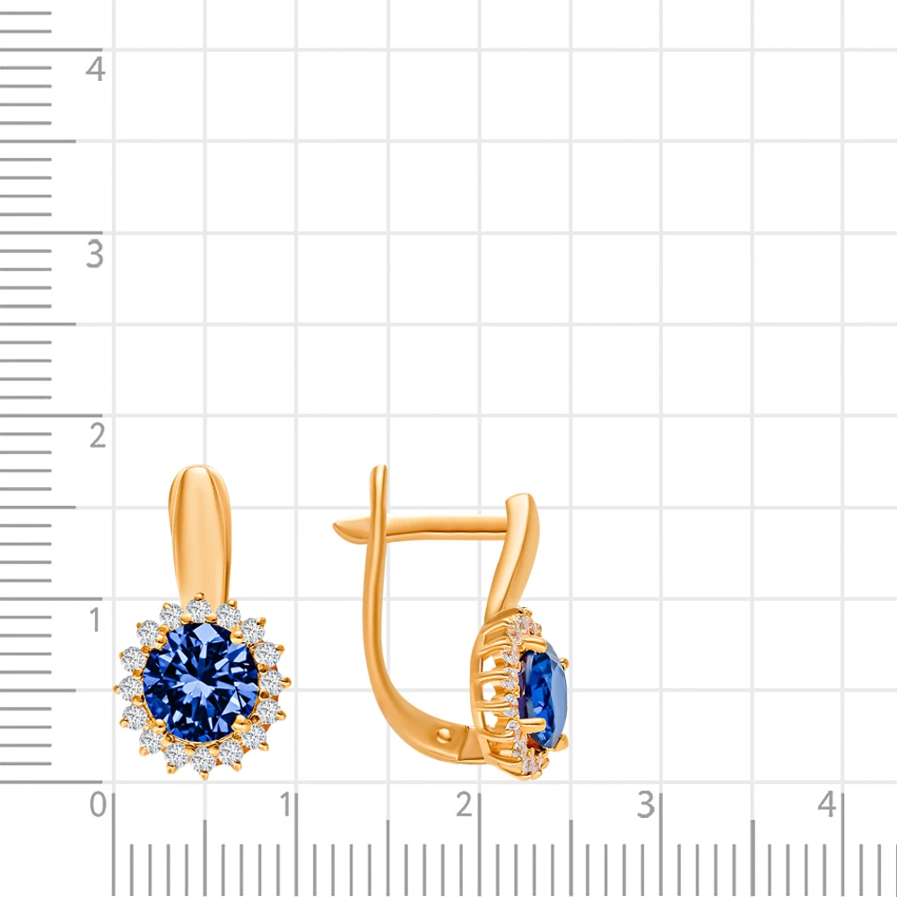 Серьги с фианитами из серебра 925 пробы 3