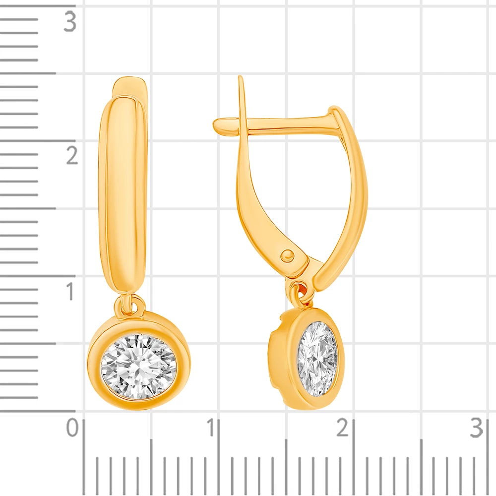 Серьги с фианитами из серебра 925 пробы 2