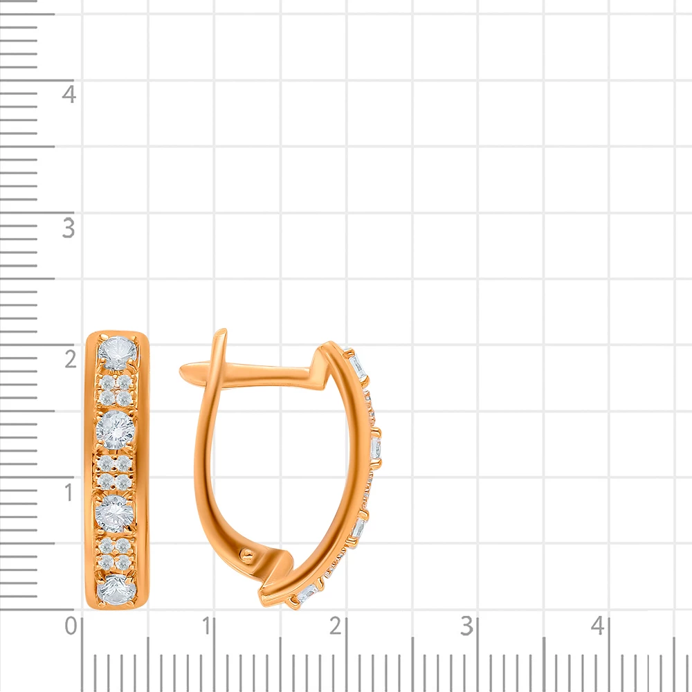 Серьги с фианитами из серебра 925 пробы 2