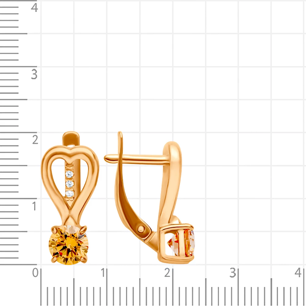 Серьги с фианитами из серебра 925 пробы 2