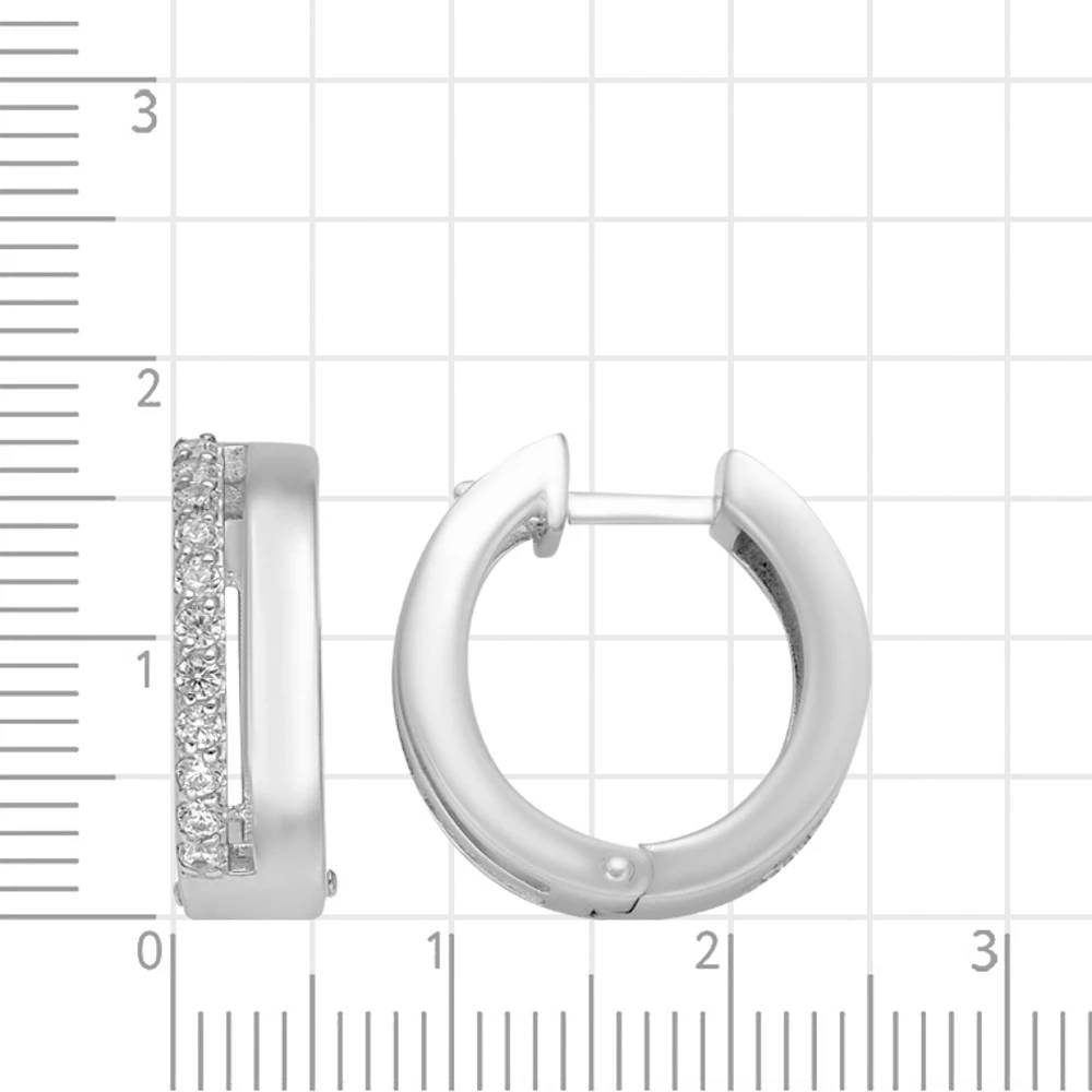 Серьги с фианитами из серебра 925 пробы 2