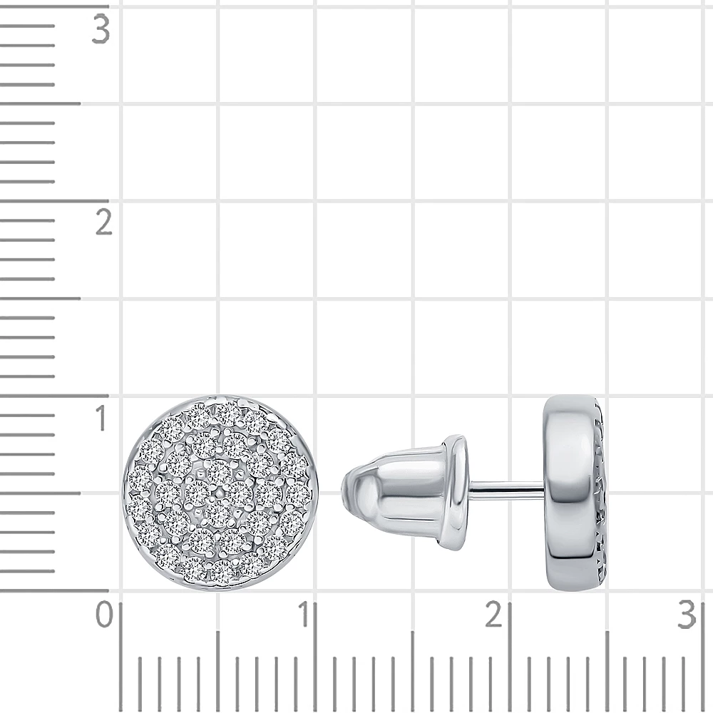 Серьги с фианитами из серебра 925 пробы 2