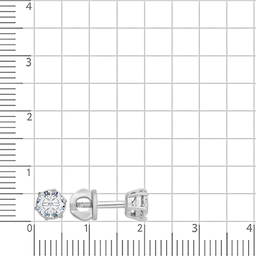 Серьги с фианитами из серебра 925 пробы 2