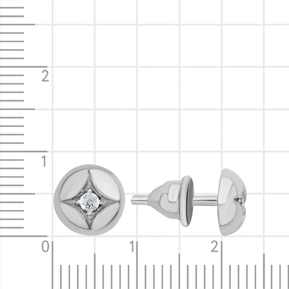 Серьги с фианитами из серебра 925 пробы 2