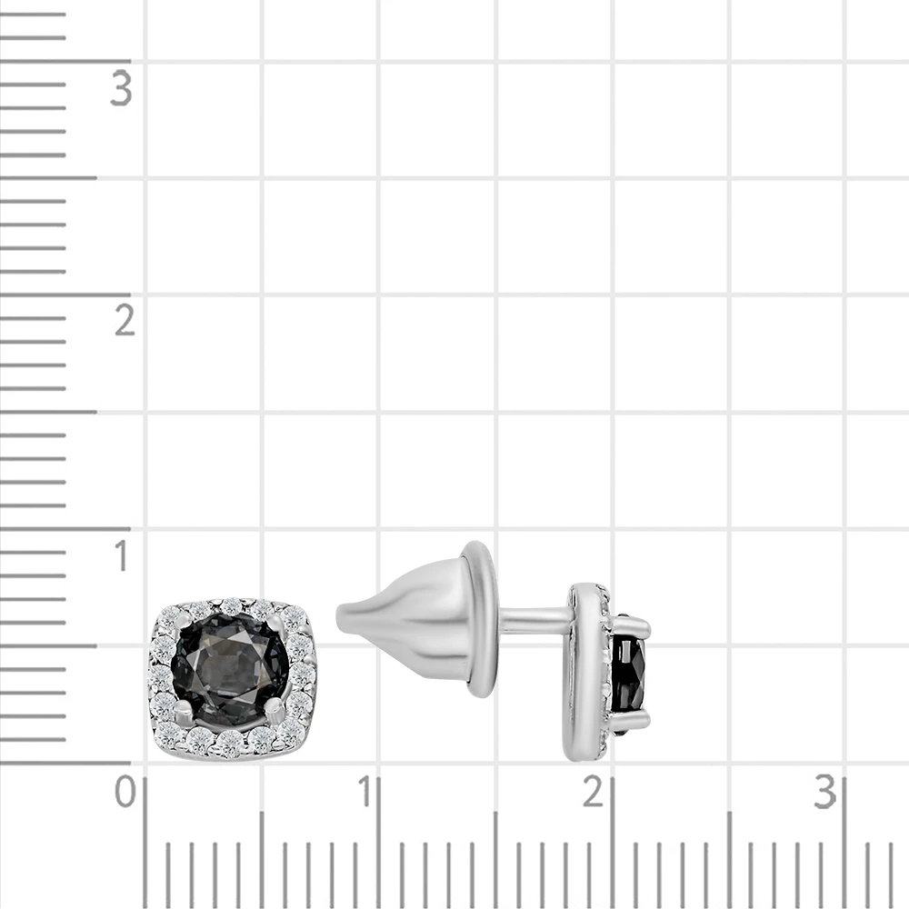 Серьги с фианитами из серебра 925 пробы 2