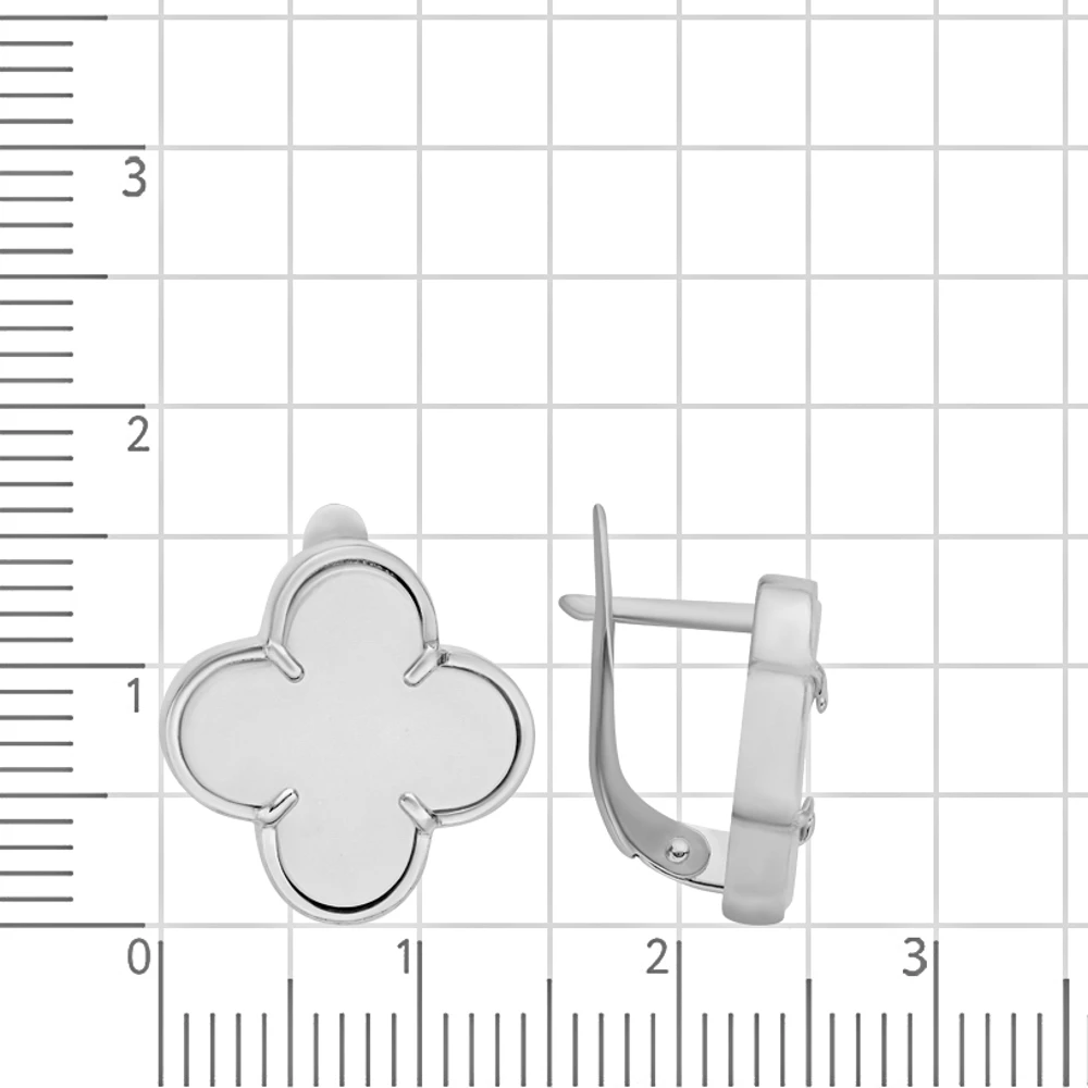 Серьги с керамикой из серебра 925 пробы 2