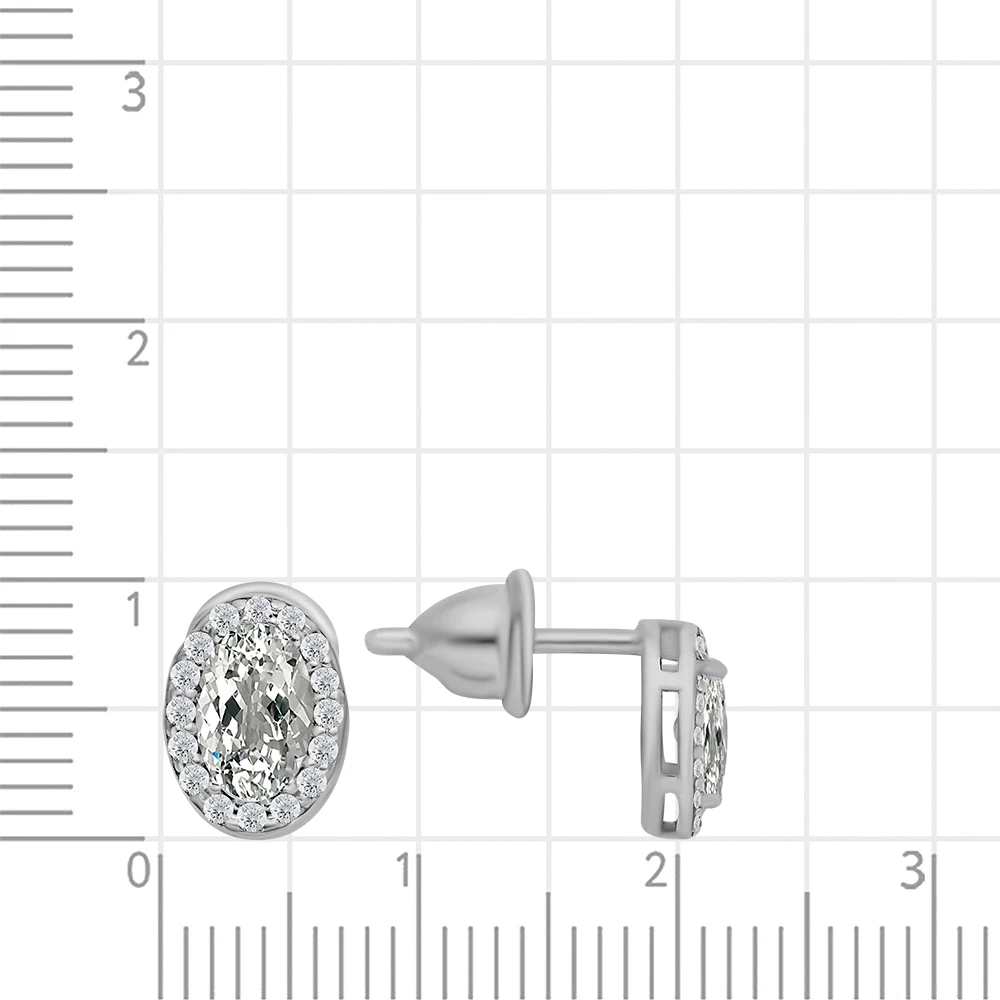 Серьги с фианитами из серебра 925 пробы 2