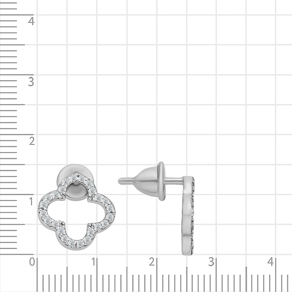 Серьги с фианитами из серебра 925 пробы 2