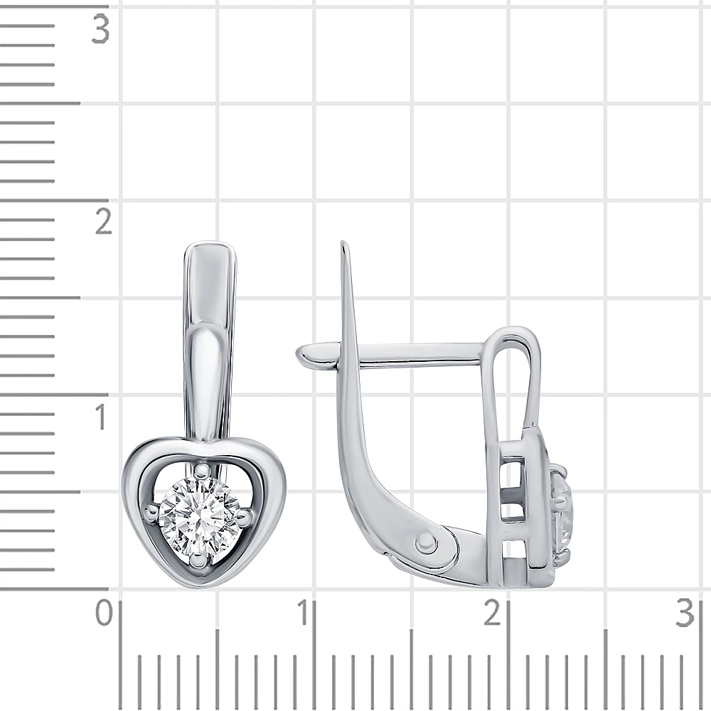 Серьги с фианитами из серебра 925 пробы 2
