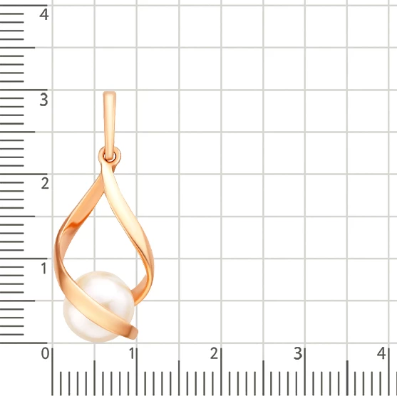 Подвес с культивированным жемчугом из серебра 925 пробы 2