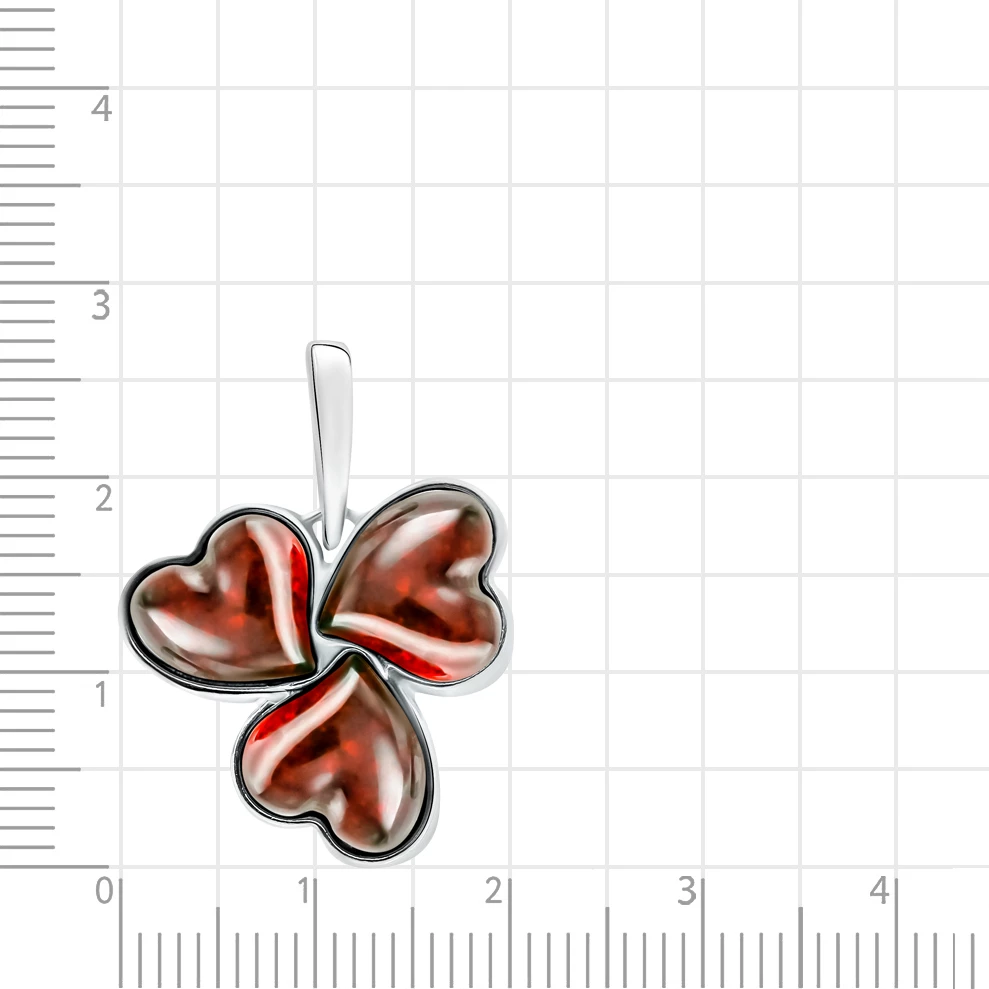 Подвес с янтарем из серебра 925 пробы 2