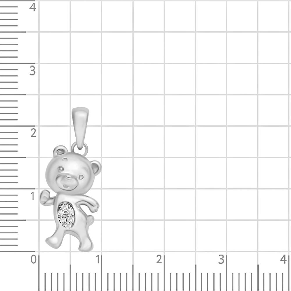 Подвес с фианитами из серебра 925 пробы 2