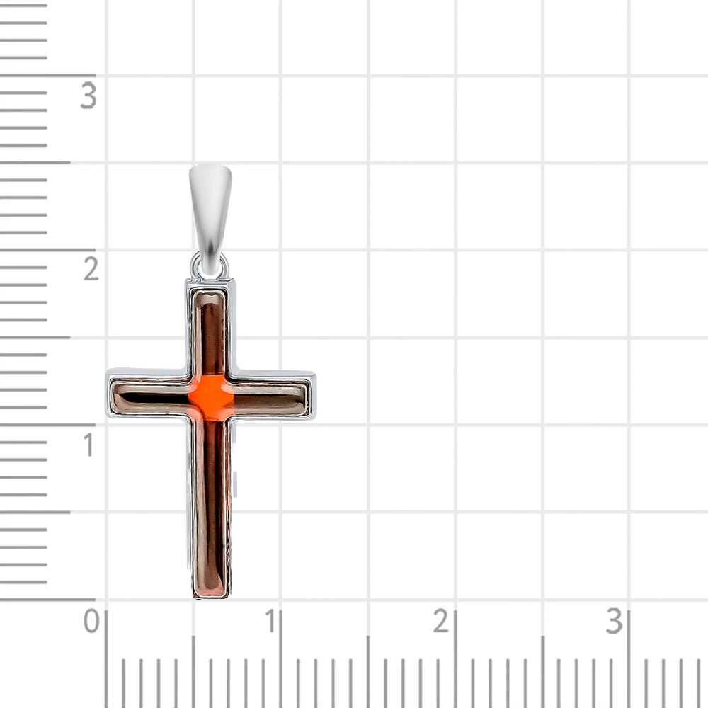 Подвес с янтарем из серебра 925 пробы 2